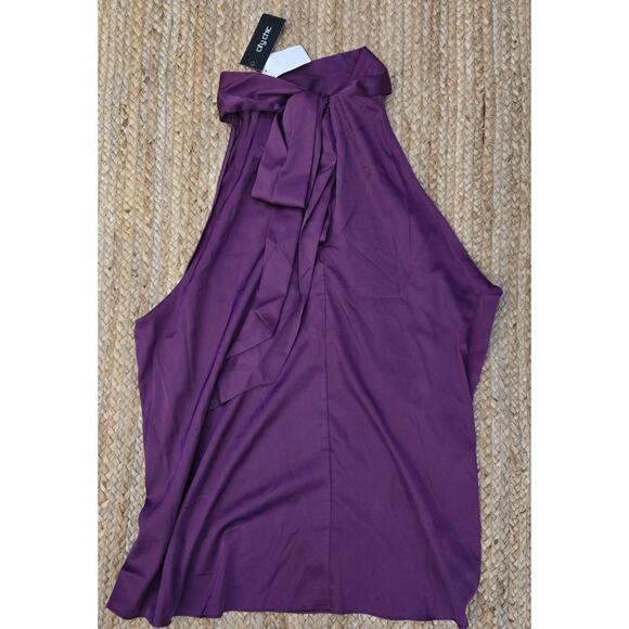 NEW CITY CHIC TOP SEXY SHINE Magenta Purple Open Shoulder Blouse Size‎ XL - Picture 1 of 5